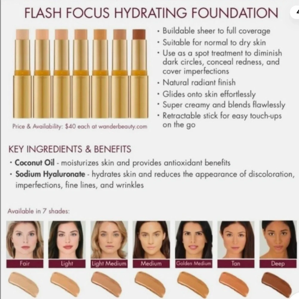 Wander Flash Focus Hydrating Stick Shade Golden Medium
